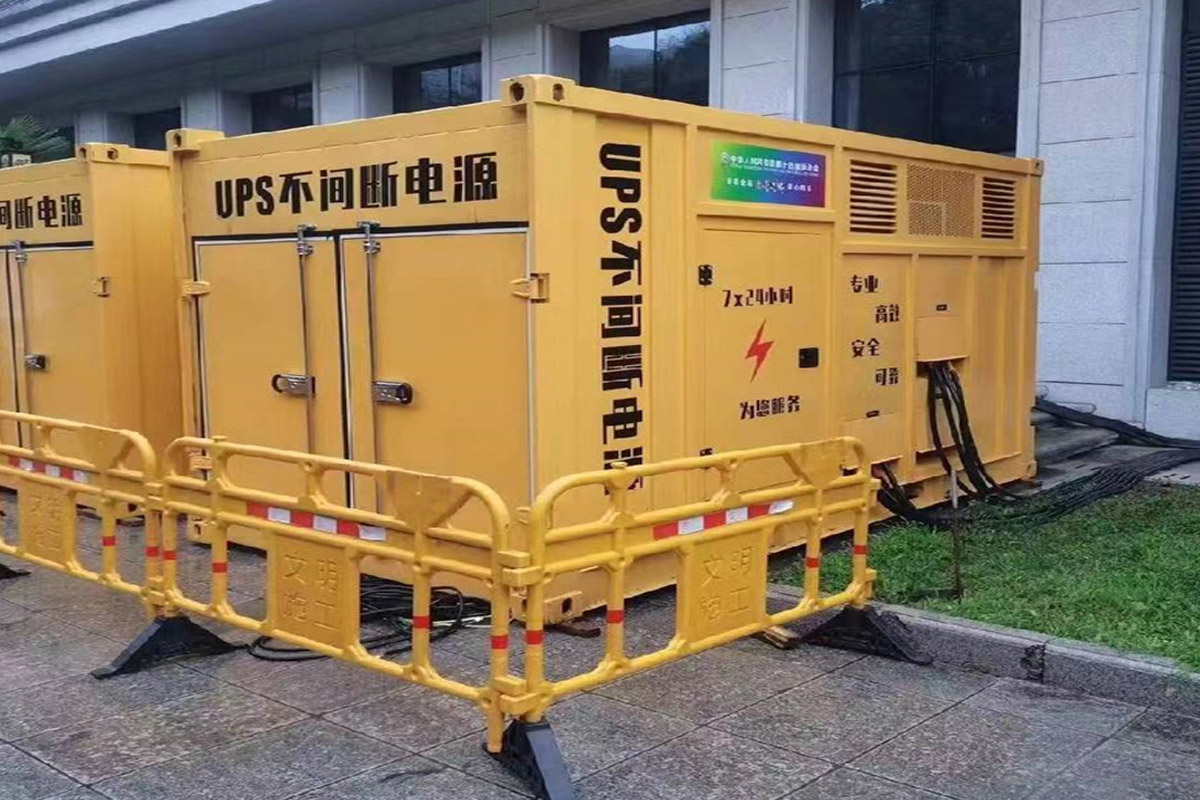 防城港发电机租赁施工现场