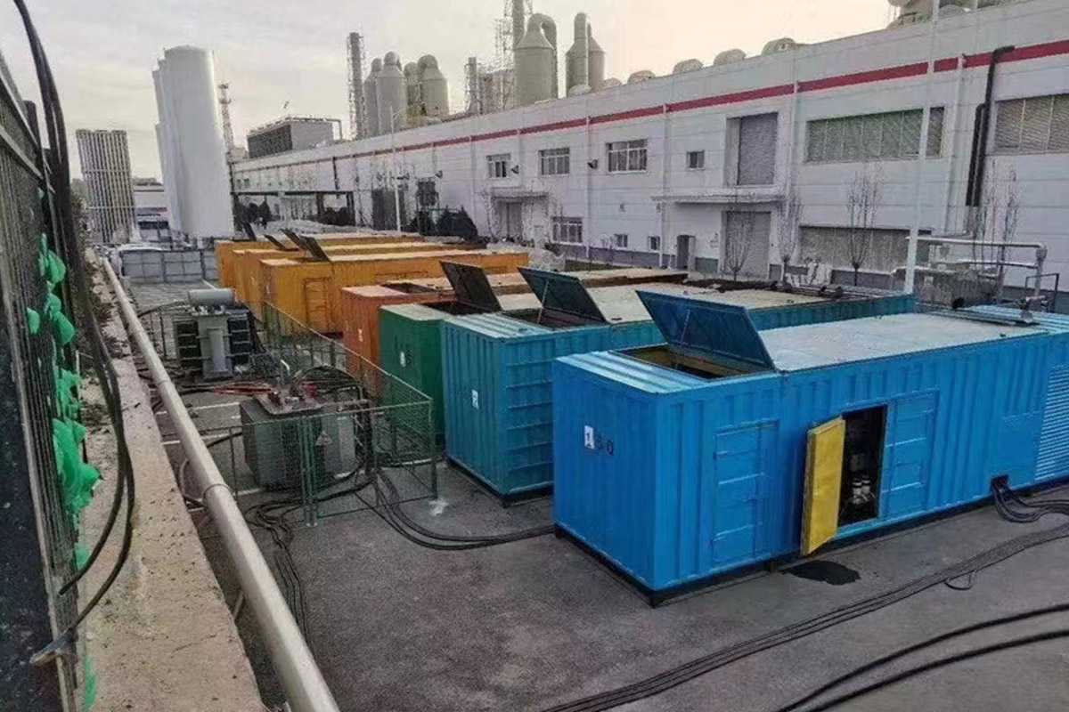 防城港发电机租赁施工现场